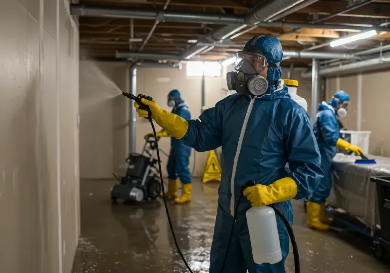 Basement Sanitization and Antimicrobial Treatment process in Catskill, NY