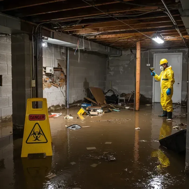 Flooded Basement Electrical Hazard in Catskill, NY Property