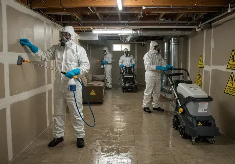 Basement Moisture Removal and Structural Drying process in Catskill, NY